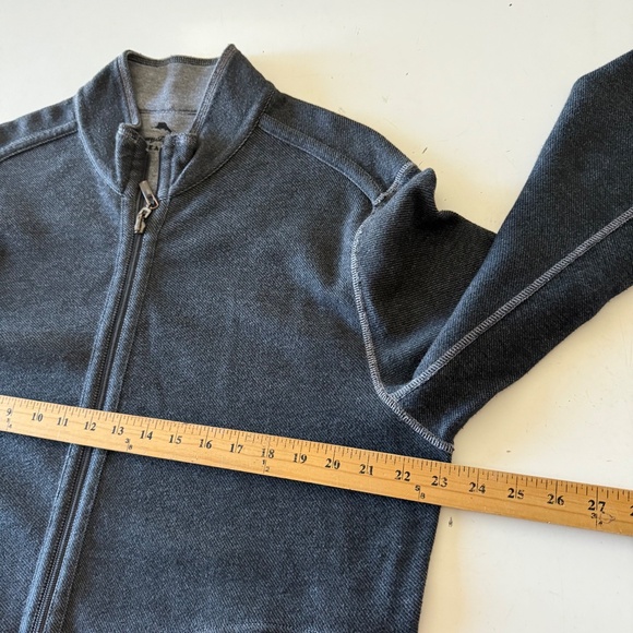 Tommy Bahama Charcoal Gray Heavy Knit Pullover Sweater W/ Pockets Mens Large - Picture 4 of 6